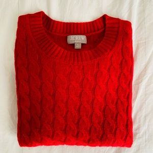 J.Crew Women’s 100% Cashmere Red Sweater